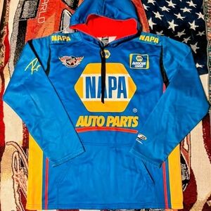 Blue and Yellow Men's Lightweight Hoodie